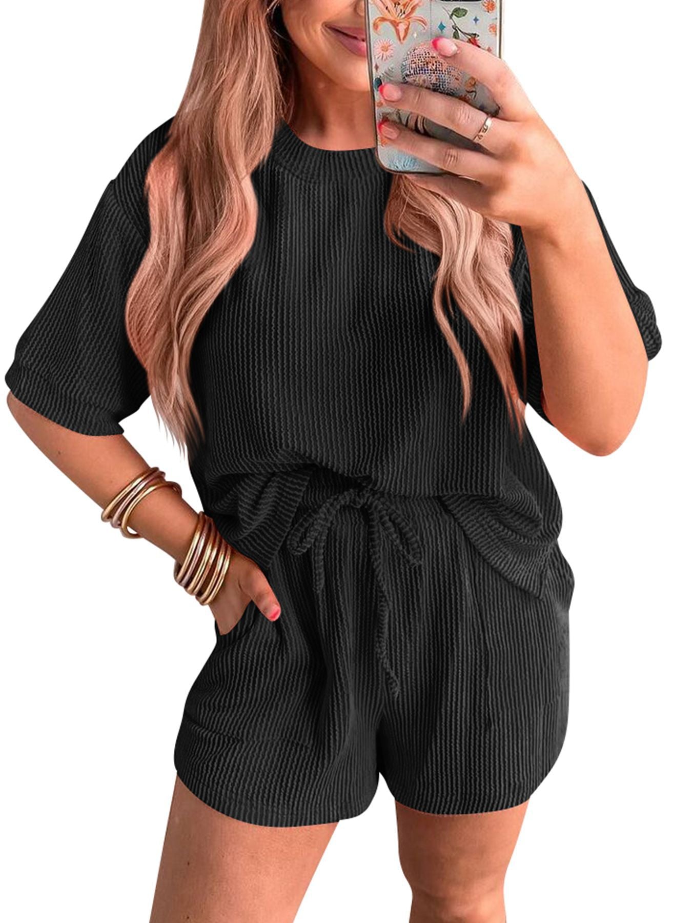 LAYLANI™ - Lässiges Sommer-Lounge-Sweatshirt und Shorts Co-Ord