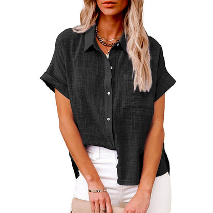 AUDRINE™ – Bequeme lässige Bluse mit Knöpfen