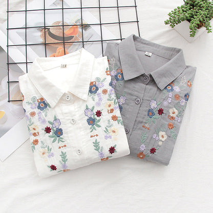 FLAVIE™ – Vintage Charme Bestickte Bluse