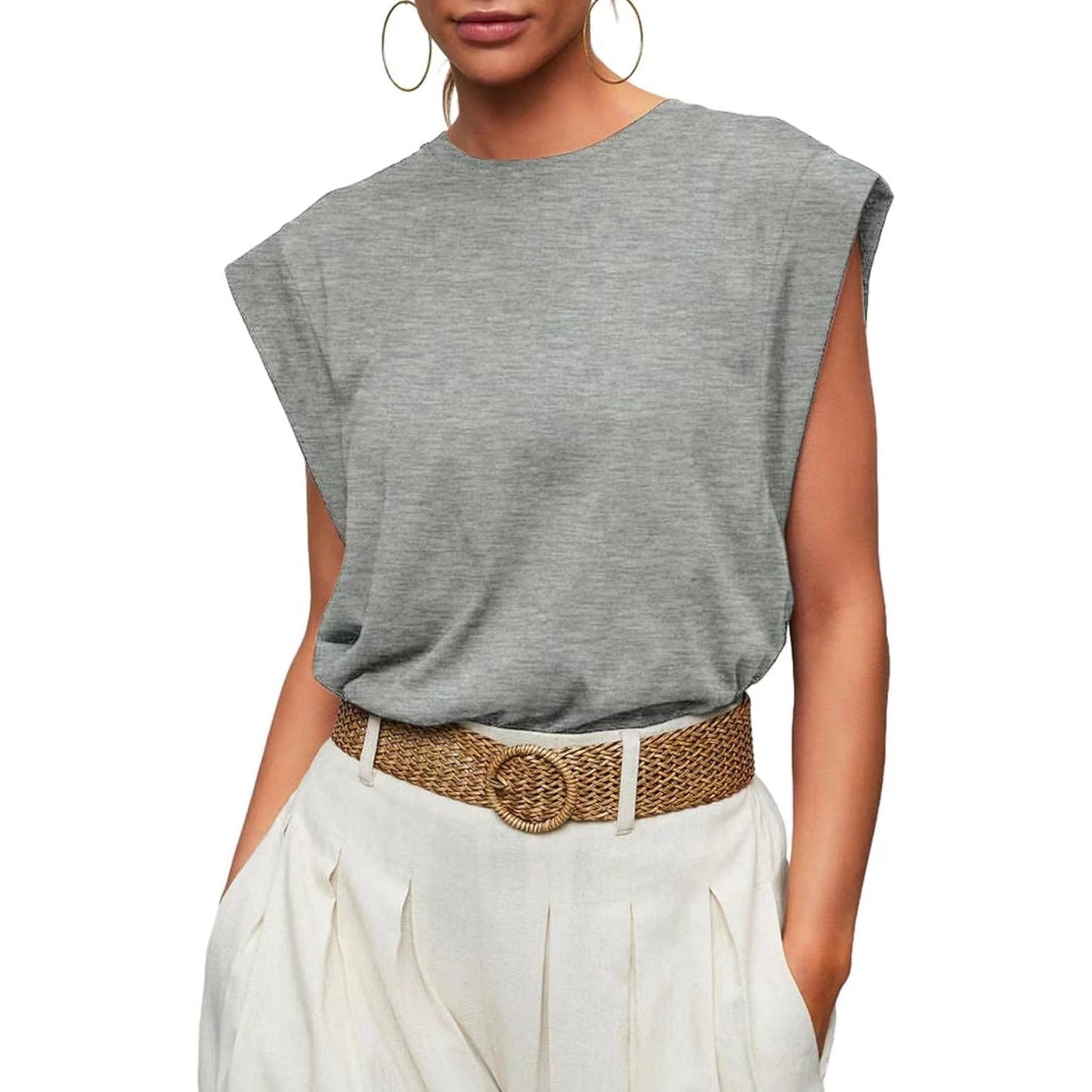 SAMPAGUITA™ – Bequemes, lockeres Sommeroberteil mit Rundhalsausschnitt