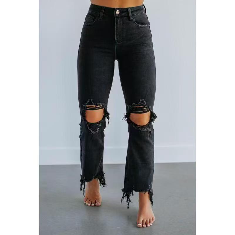 TALA™ – Lässige gewaschene Slim-Fit Ripped Jeans