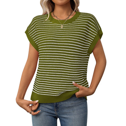DAFROSA™ – Lässiger gestreifter Rundhals-Pullover