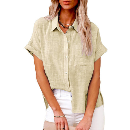 AUDRINE™ – Bequeme lässige Bluse mit Knöpfen