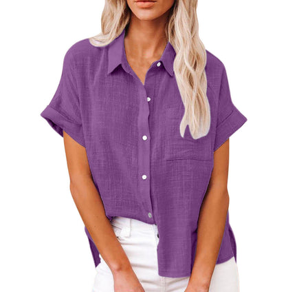AUDRINE™ – Bequeme lässige Bluse mit Knöpfen