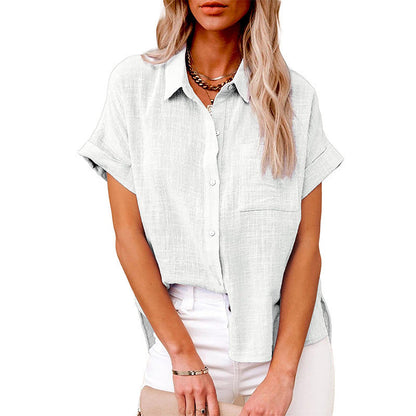 AUDRINE™ – Bequeme lässige Bluse mit Knöpfen