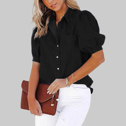 REGINA™ - Lässige Blusenshirt mit Knopfleiste