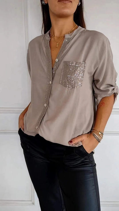 DANICA™ - Bluse mit Pailletten-Details