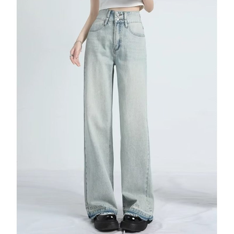 MAVINA™ – Sommerweite Jeans mit Saum