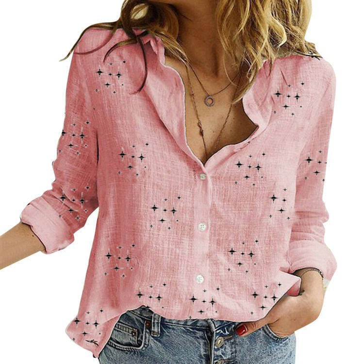 SANDRA™ – Klassische Bedruckte Bluse