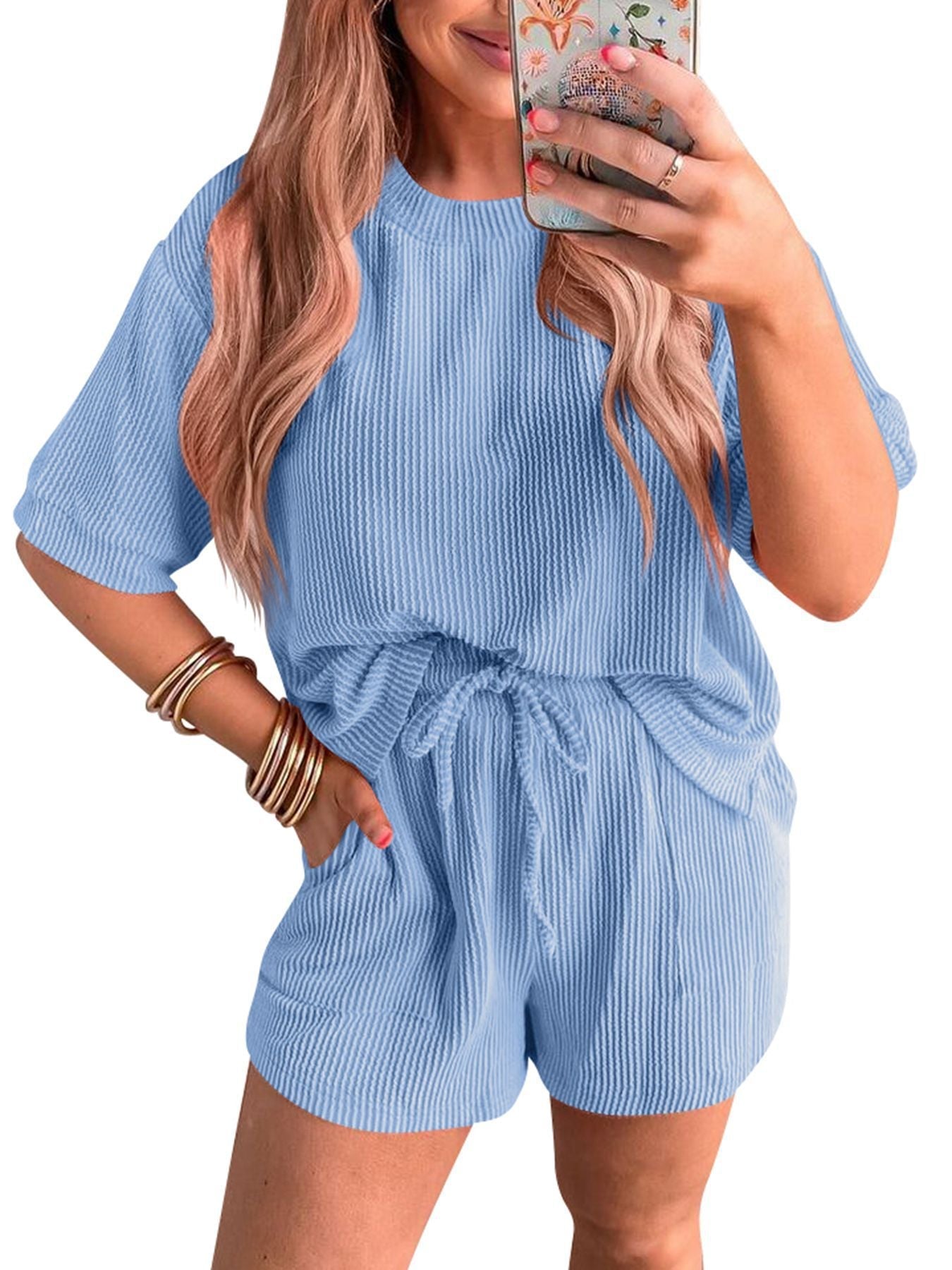 LAYLANI™ - Lässiges Sommer-Lounge-Sweatshirt und Shorts Co-Ord