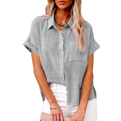 AUDRINE™ – Bequeme lässige Bluse mit Knöpfen
