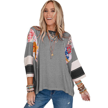 BAILEY™ – Leichtes Patchwork-Batwing-Top