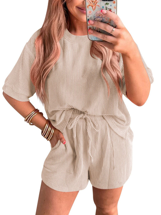 LAYLANI™ - Lässiges Sommer-Lounge-Sweatshirt und Shorts Co-Ord