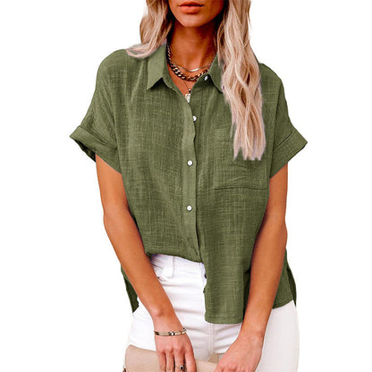 AUDRINE™ – Bequeme lässige Bluse mit Knöpfen