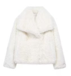 Oversized Kragen Detail Cropped Jacke für lässigen Stil