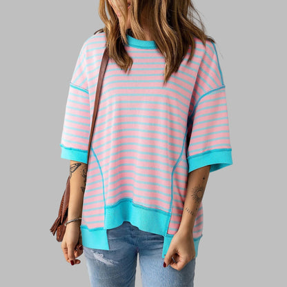 LORELEI™ - Lässiger Oversized Gestreifter Pullover
