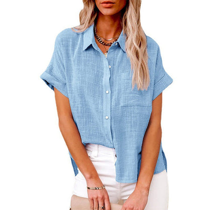 AUDRINE™ – Bequeme lässige Bluse mit Knöpfen
