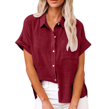 AUDRINE™ – Bequeme lässige Bluse mit Knöpfen
