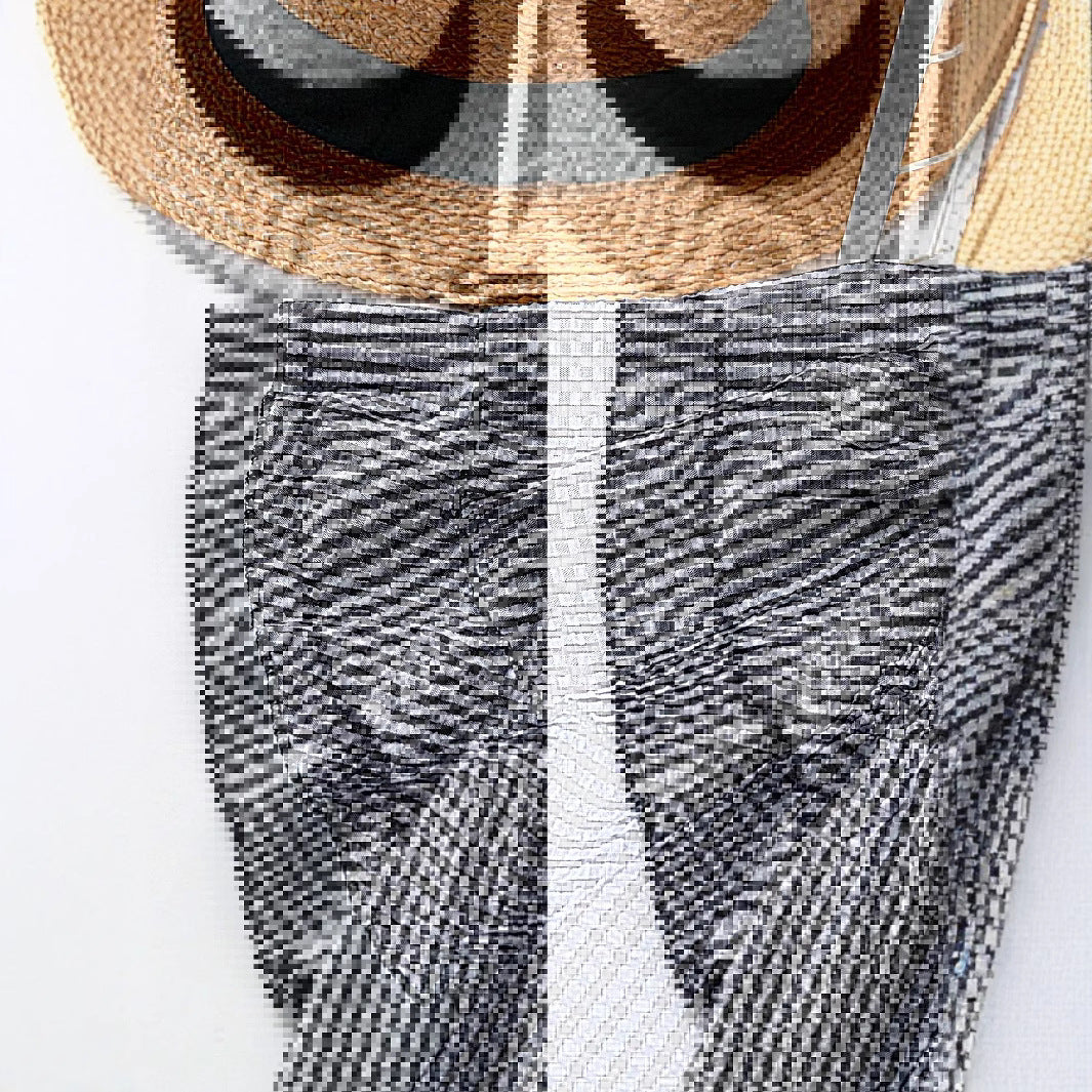 KRISTEL™ – Vintage Fließende Karierte Puffärmelbluse