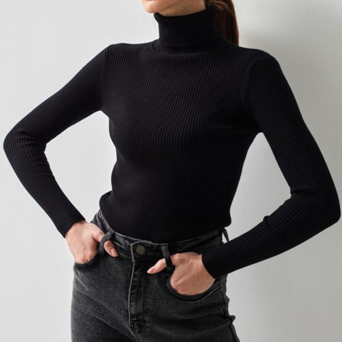 MAEVA™ - Rippstrick-Turtleneck-Pullover