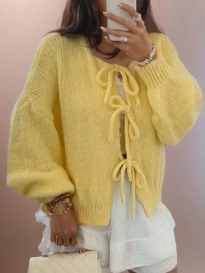 Eva | Strick-Bow Cardigan