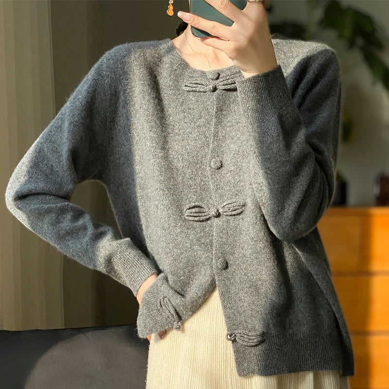 BELLA™ - Eleganter Schleifen-Cardigan