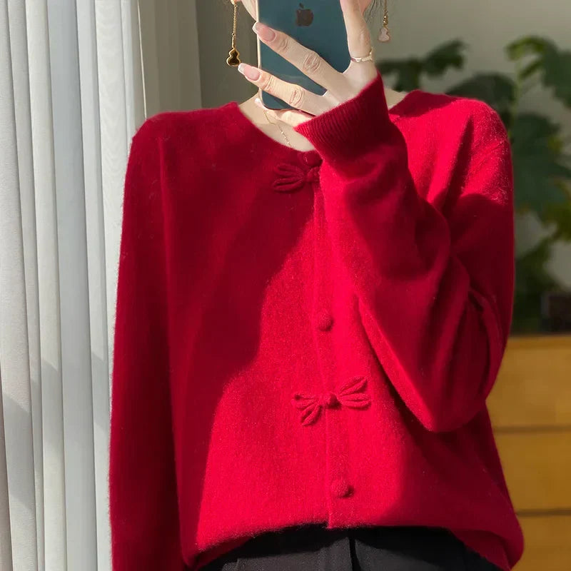 BELLA™ - Eleganter Schleifen-Cardigan