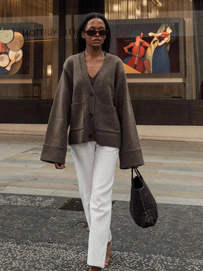 JULIETTE™ - V-Ausschnitt Strickcardigan