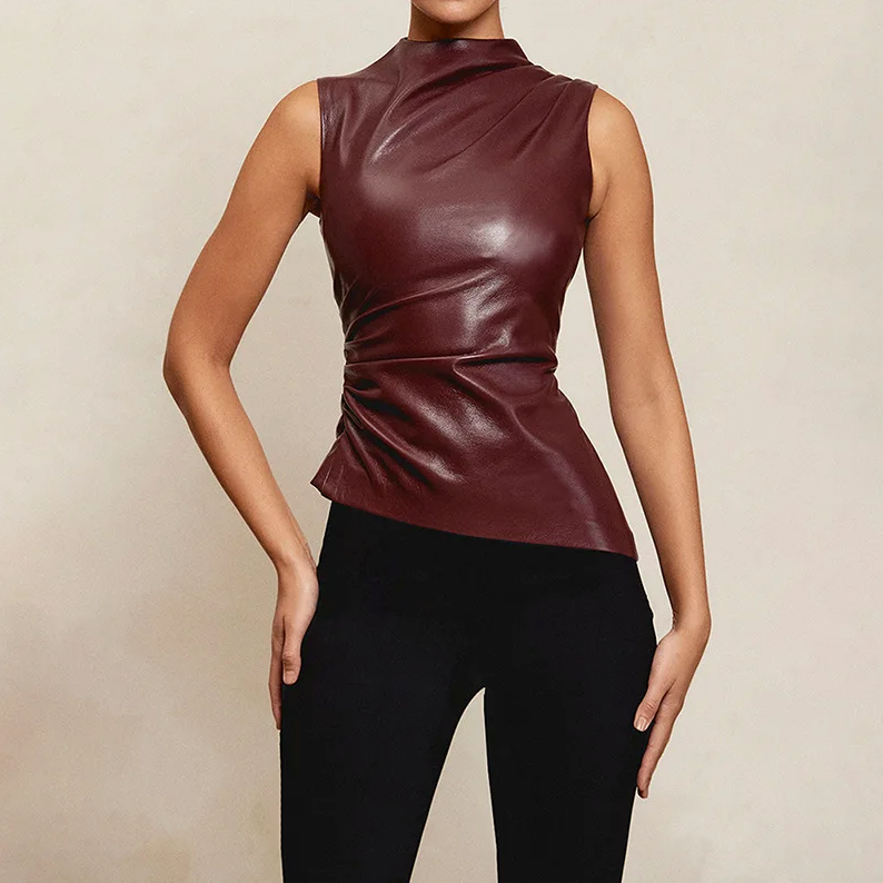 SERAN™ | Elegantes Kunstleder-Oberteil