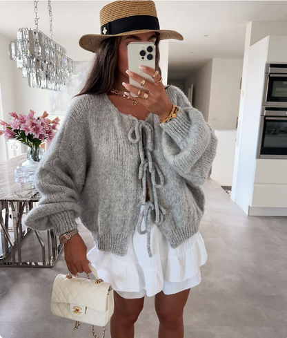 Eva | Strick-Bow Cardigan
