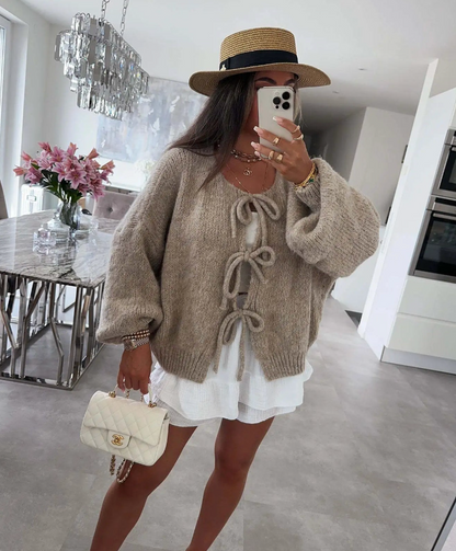 Eva | Strick-Bow Cardigan