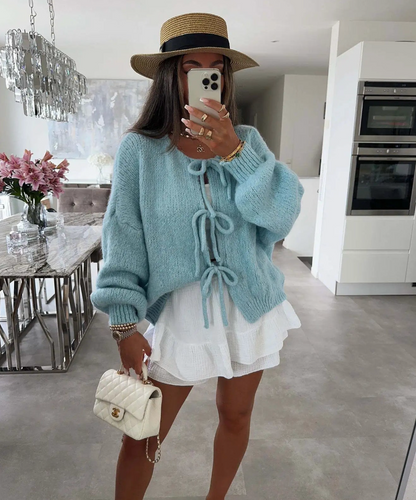 Eva | Strick-Bow Cardigan