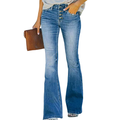 AVELINE™ - Bequeme Hochtaillierte Vintage Schlagjeans