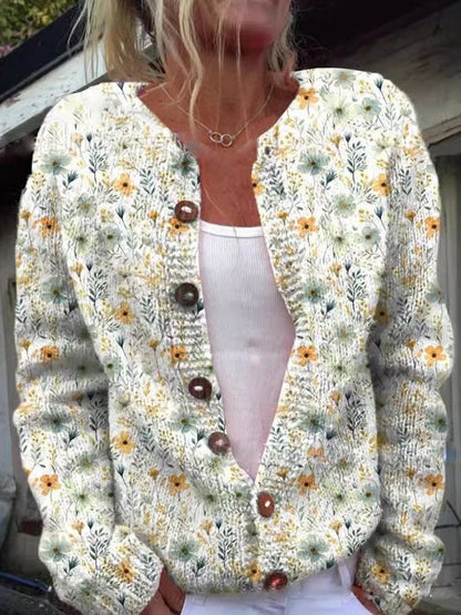 FLORA™ - Vintage Floral Cardigan