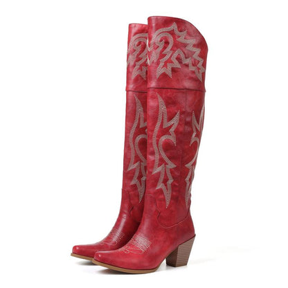 CHEYENNE™ – Klassische Over-the-Knee Cowboy-Stiefel