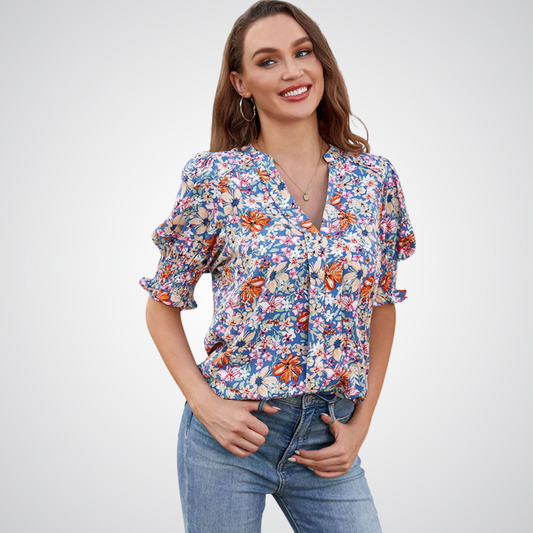 MONICA™ – Schicke V-Ausschnitt Bluse