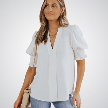 MONICA™ – Schicke V-Ausschnitt Bluse