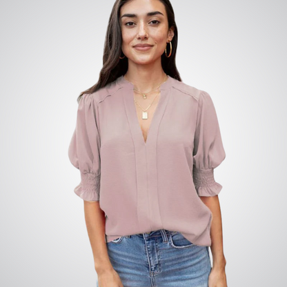 MONICA™ – Schicke V-Ausschnitt Bluse