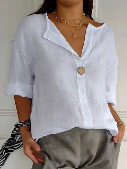 NAYLA™ - Legere V-Ausschnitt Bluse