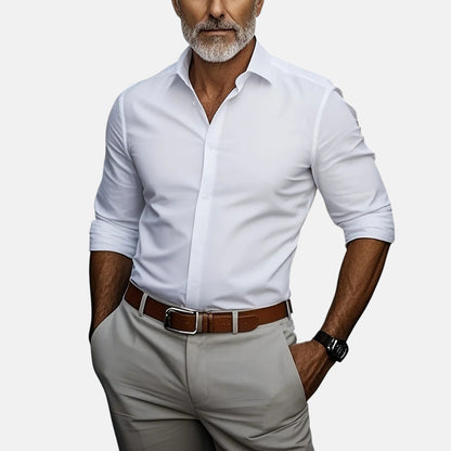 Gizmo™ | Herren Slim Fit Business Hemd mit Knitterfrei