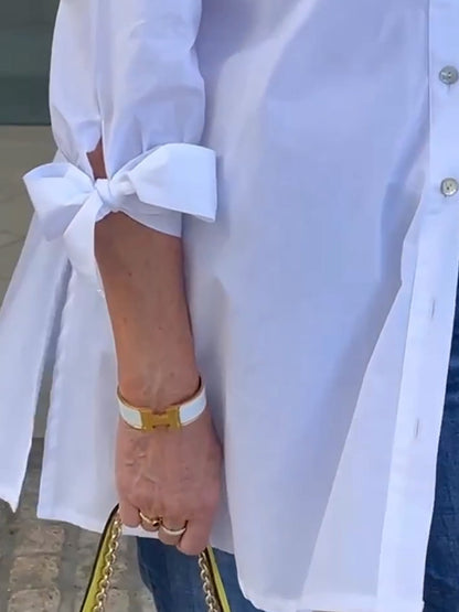 CÉLINA™ - Elegante Lange Hemdjacke