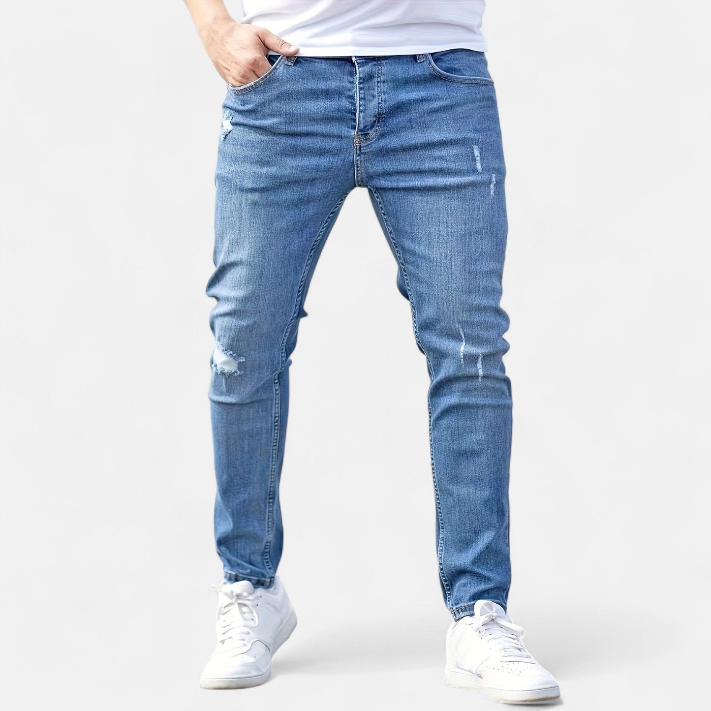 Ermes™ | Slim Fit Jeans mit Zerrissenen Design
