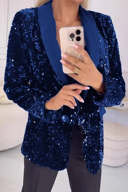 LUXARA™ - Glitzer Pailletten Blazer