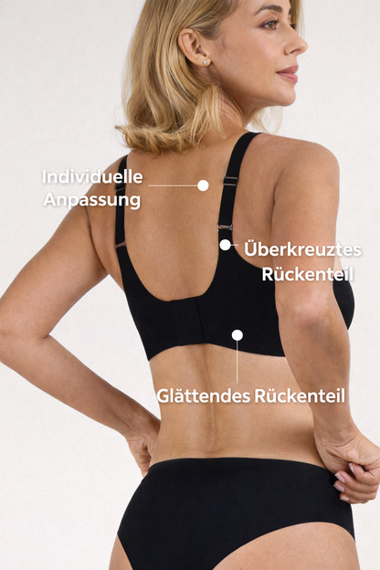 Nahtloser kabelloser Jelly-BH mit Vollabdeckung und Wellenrand