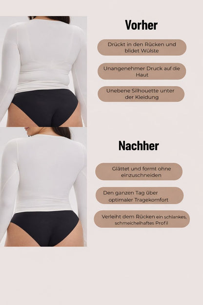 Nahtloser, bügelloser Scallop-BH mit Jelly-Band und Details