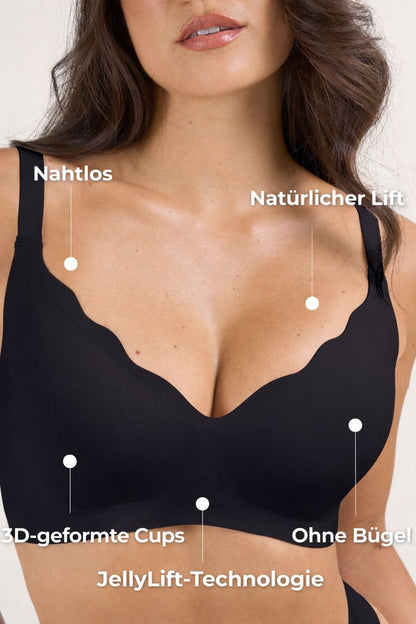 Nahtloser kabelloser Jelly-BH mit Wellenrand